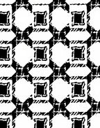 Bold Black White Geometric Square Rug