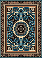 Intricate Geometric Medallion Print Rug