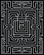 Abstract Geometric Maze Design Rug
