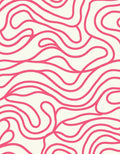 Modern Swirls Bold Pink Pattern Rug
