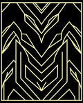 Modern Geometric Fan Pattern Rug
