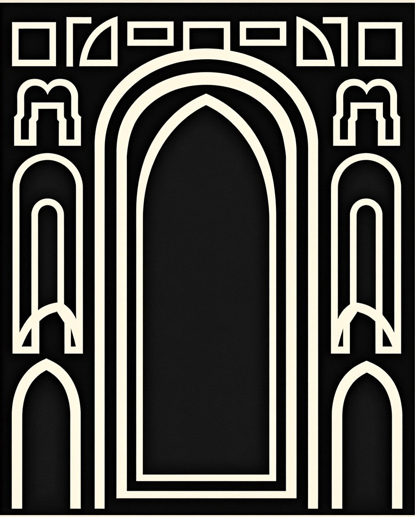 Abstract Arch Geometric Pattern Rug