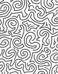 Abstract Swirls Organic Line Art Pattern Rug