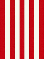Bold Red Cream Vertical Stripe Rug