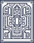 Monochromatic Geometric Garden Landscape Rug