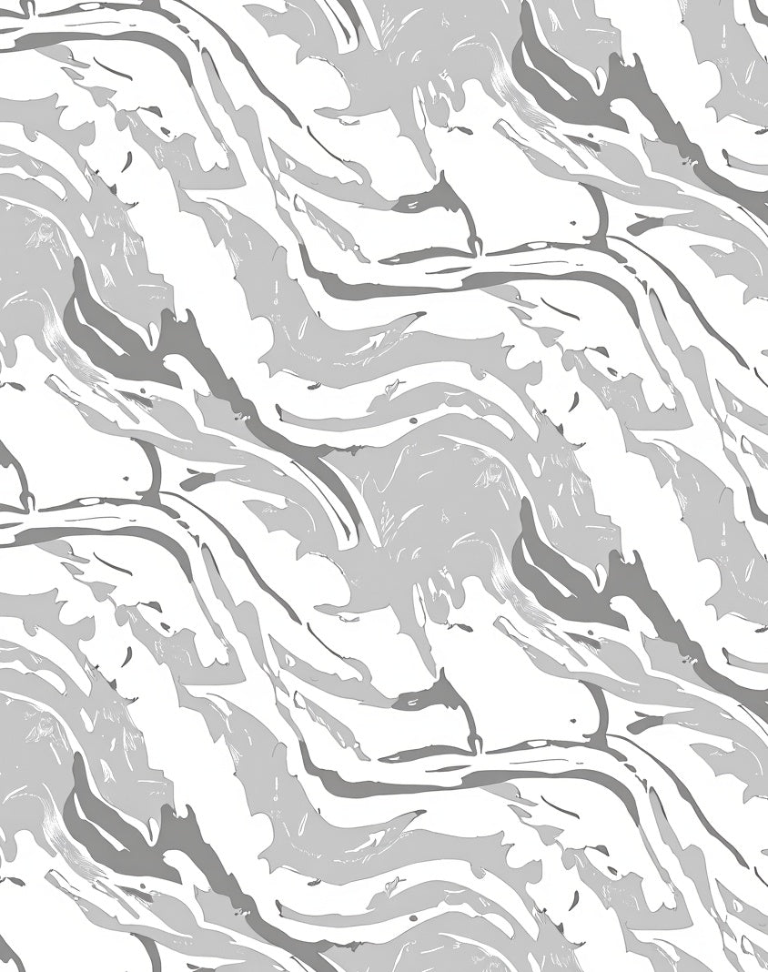 Abstract Swirls Light Gray Design Rug