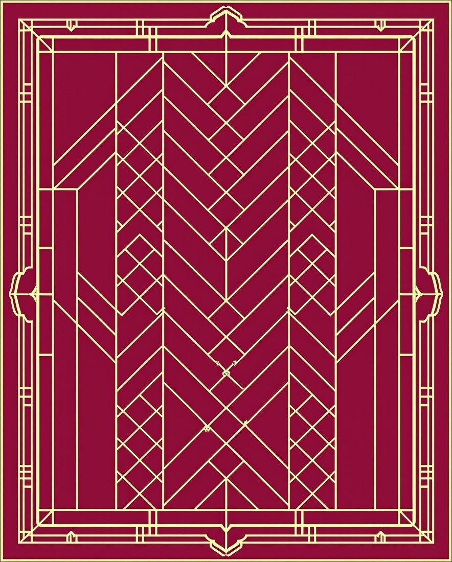Art Deco Geometric Pattern Rug