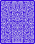 Bold Maze Pattern Design Rug