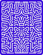Bold Maze Pattern Design Rug