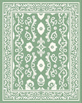 Ornate Floral Bordered Pattern Rug