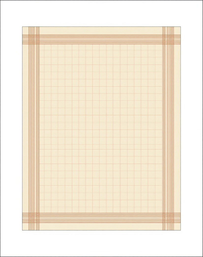 Classic Stripe Grid Pattern Rug