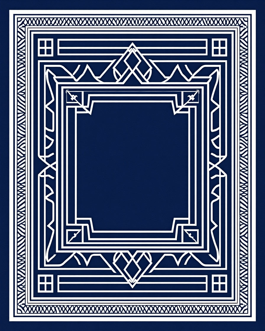 Geometric Lines Ornate Decorative Rug