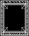 Art Deco Geometric Frame Style Rug