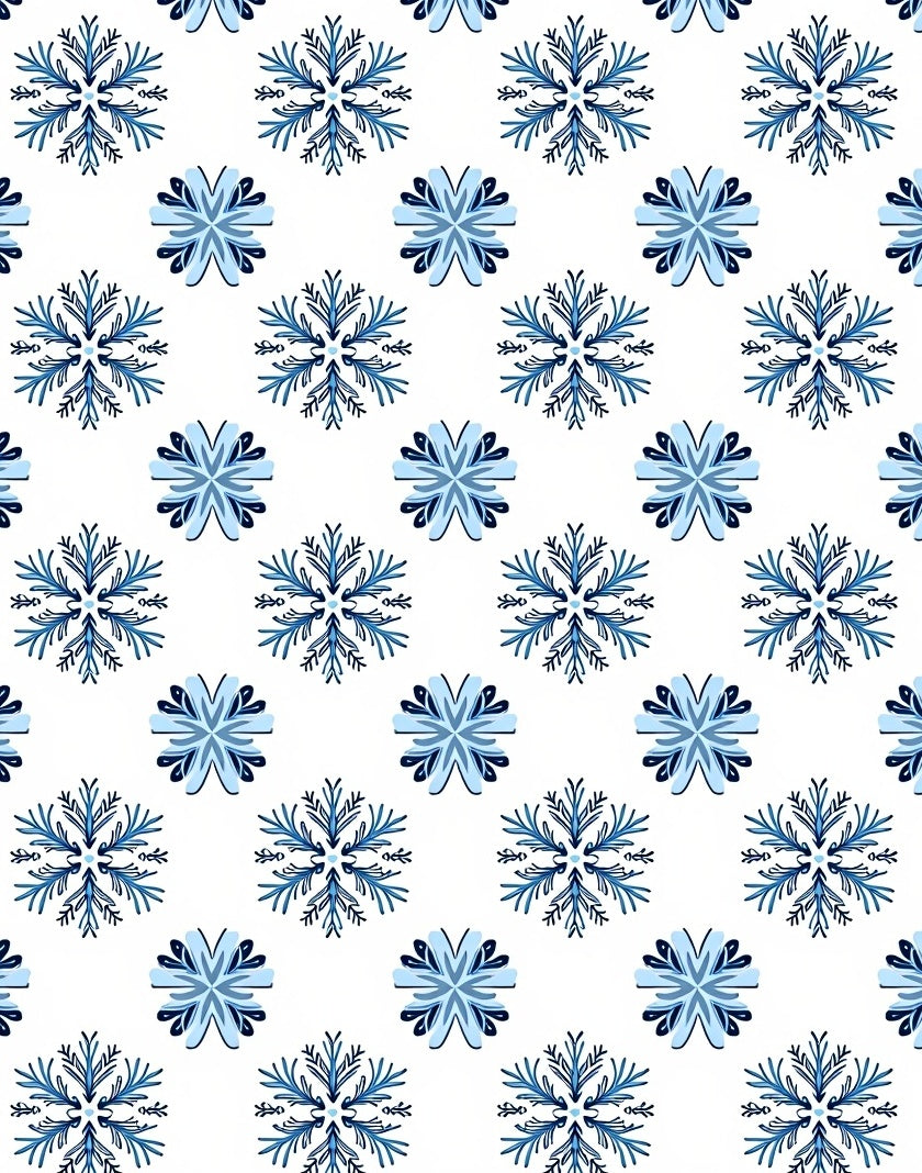 Blue Snowflake Starburst Fabric Rug