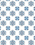 Blue Snowflake Starburst Fabric Rug