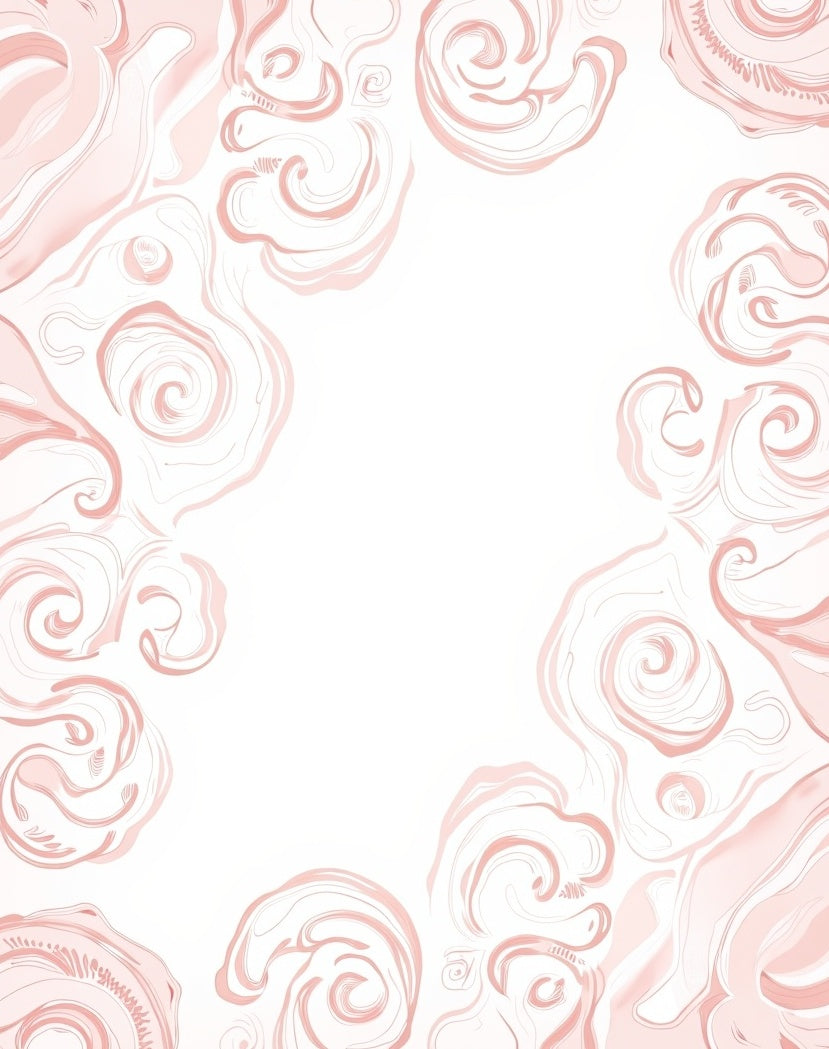 Soft Pink Swirl Pattern Design Rug
