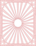 Art Deco Sunburst Geometric Frame Rug