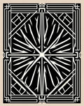Art Deco Black White Geometric Pattern Rug