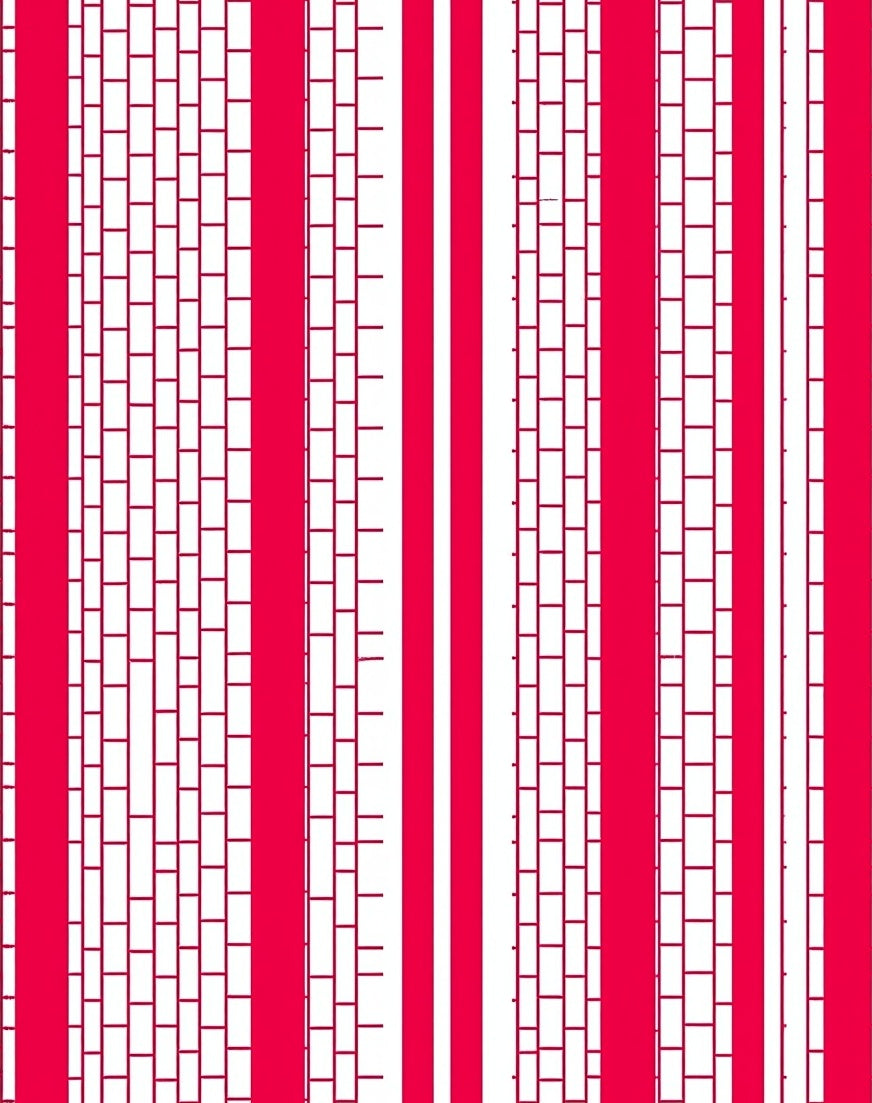 Red Vertical Brick Stripe Pattern Rug
