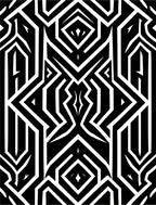 Bold Black White Geometric Pattern Rug