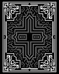 Monochromatic Geometric Circuit Pattern Rug
