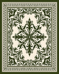 Elegant Floral and Scroll Pattern Rug