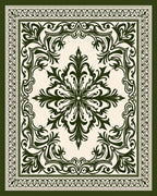 Elegant Floral and Scroll Pattern Rug