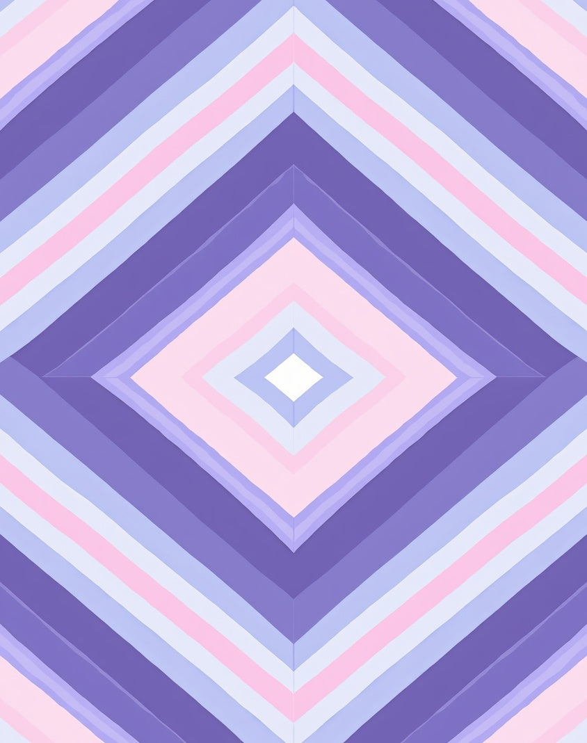 Pastel Diamond Stripe Geometric Rug