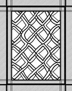 Inlaid Interlocking Diamond Pattern Rug