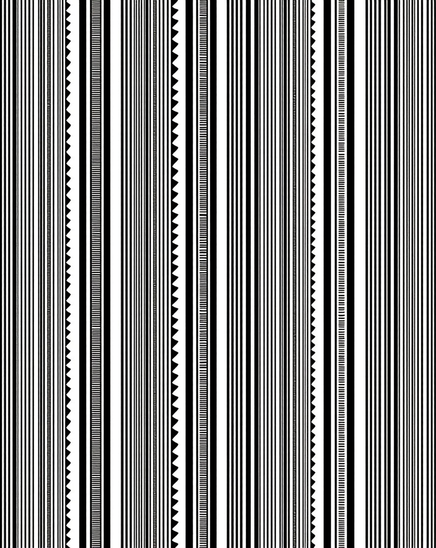Abstract Black White Vertical Line Pattern Rug