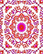 Vibrant Mandala Floral Pattern Rug