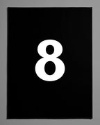 Bold Number 8 Black And White Rug