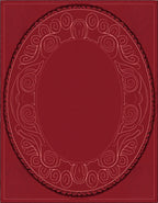 Elegant Red Floral Scroll Medallion Rug