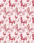 Pink Floral Swirl Abstract Design Rug