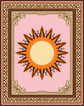 Sunburst Border Pattern Rug