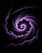 Vivid Purple Galactic Swirl Rug