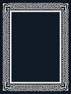 Abstract Black White Scrollwork Frame Rug