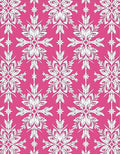 Fuchsia White Ornate Medallion Floral Rug