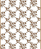 Brown Branch and Bud Pattern Rug