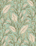 Botanical Scrollwork Illustrative Pattern Rug