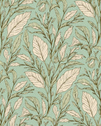 Botanical Scrollwork Illustrative Pattern Rug