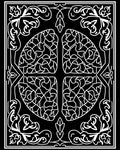 Monochromatic Floral Vine Medallion Rug