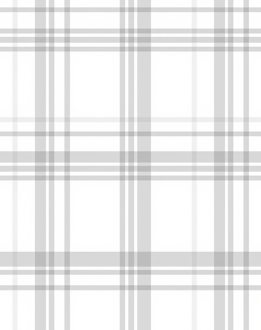 Subtle Grey Plaid Pattern Rug