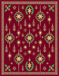 Crimson Star Tree Garland Medallion Rug