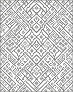 Geometric Maze With Floral Accents Rug