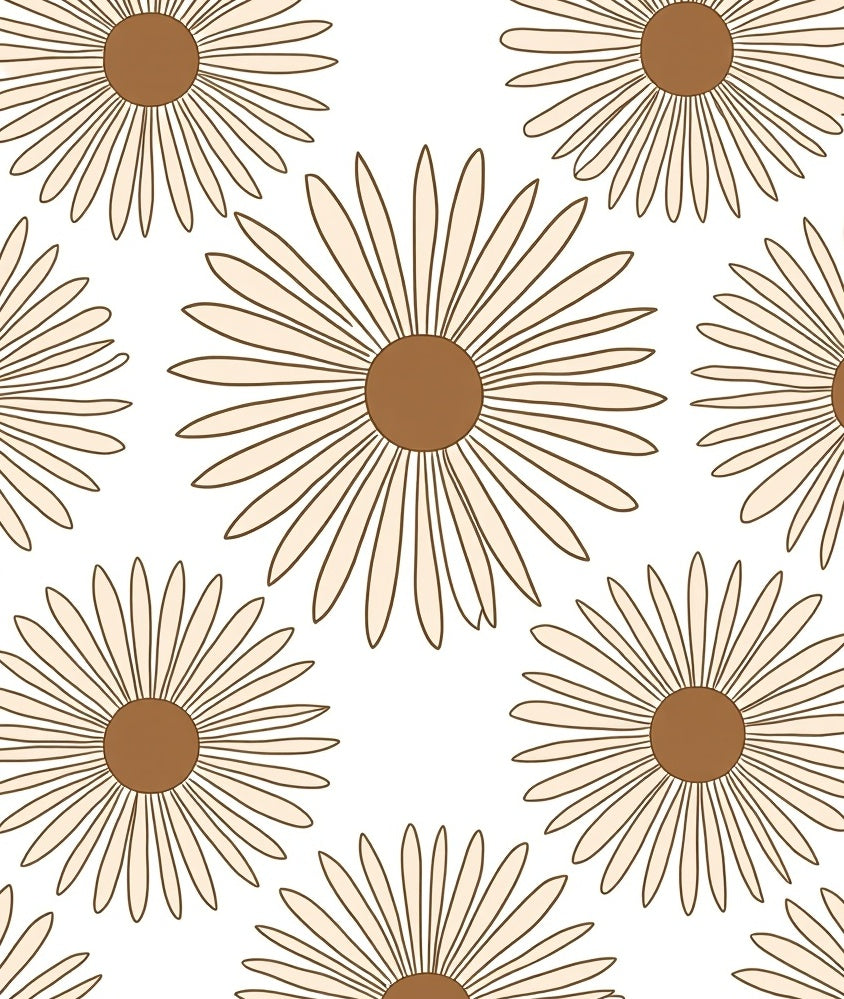 Retro Daisy Pattern Rug