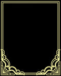 Ornate Gold Art Deco Border Design Rug