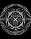 Concentric Geometric Sunburst Symmetry Design Rug