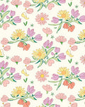 Pastel Spring Floral Pattern Rug