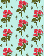 Coral Bloom Floral Pattern Rug
